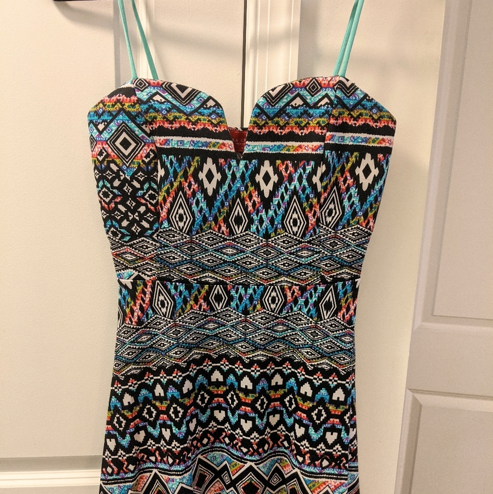 Akira - Geometric Pattered Dress *worn once*